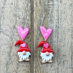 Clay valentines earrings